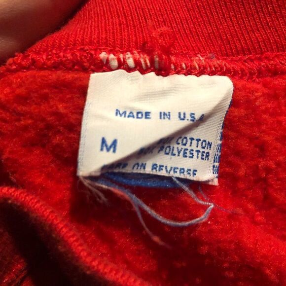 Vintage Waikiki Beach Hawaii HI Sweatshirt Size Medium VTG Red Color Stitched - Picture 4 of 6